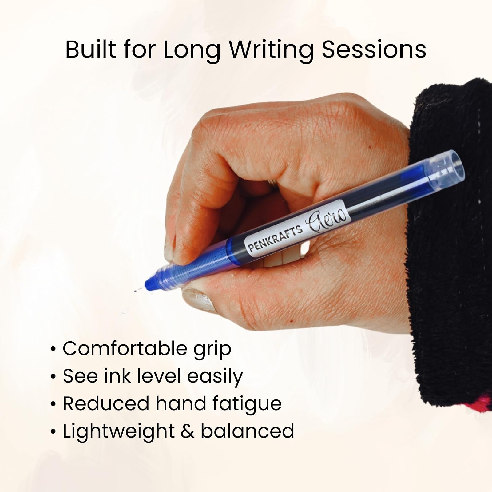 AERO Ultra Smooth Speed Writing Roller Pen | 0.5 mm Precision Tip | Premium Matte Finish | Pack of 10 Pens | 1 Year Non-Dry Ink Assurance — photo 6