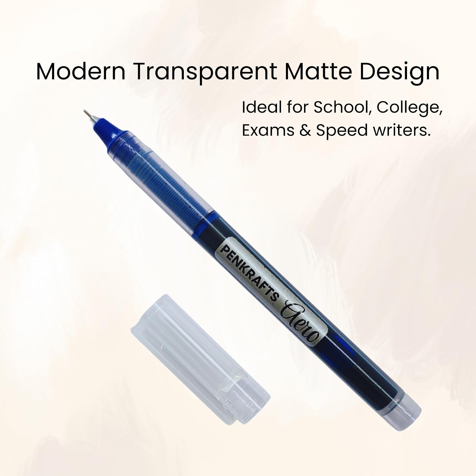 AERO Ultra Smooth Speed Writing Roller Pen | 0.5 mm Precision Tip | Premium Matte Finish | Pack of 10 Pens | 1 Year Non-Dry Ink Assurance — photo 8