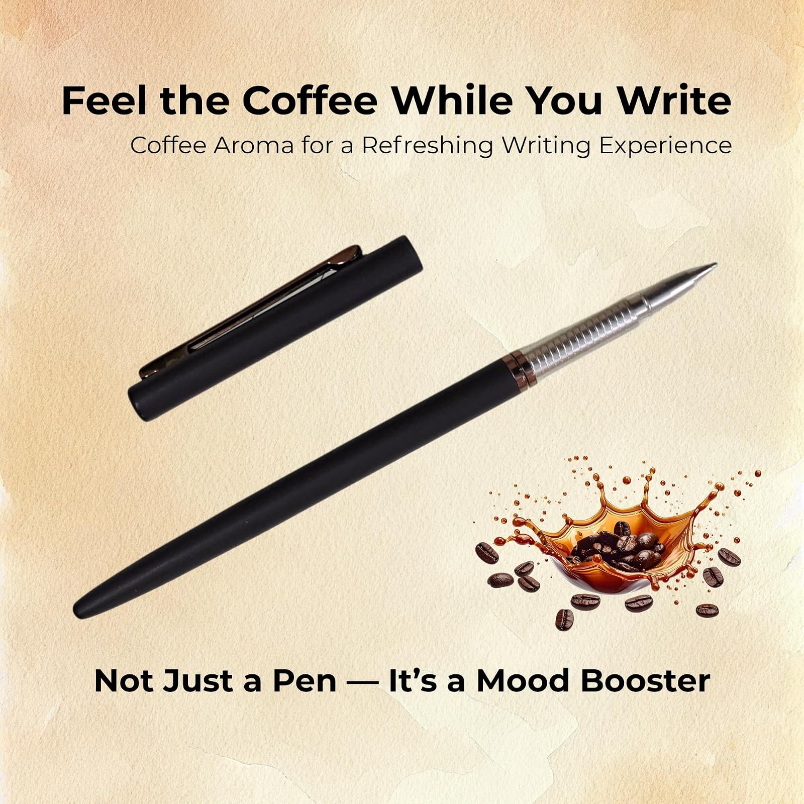 Brew Write Coffee Roller Ball Pen | Premium Slim Metal Pen | Smooth Writing Executive Pen | Coffee Inspired Luxury Gift Pen with Box for Men & Women - Chocolate Brown — photo 3