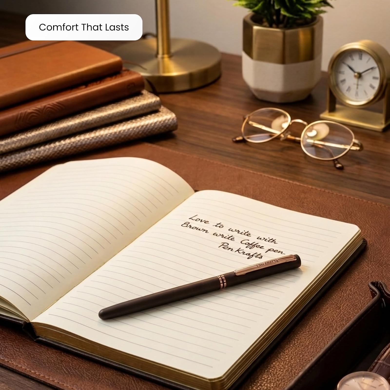Brew Write Coffee Roller Ball Pen | Premium Slim Metal Pen | Smooth Writing Executive Pen | Coffee Inspired Luxury Gift Pen with Box for Men & Women - Chocolate Brown — photo 4