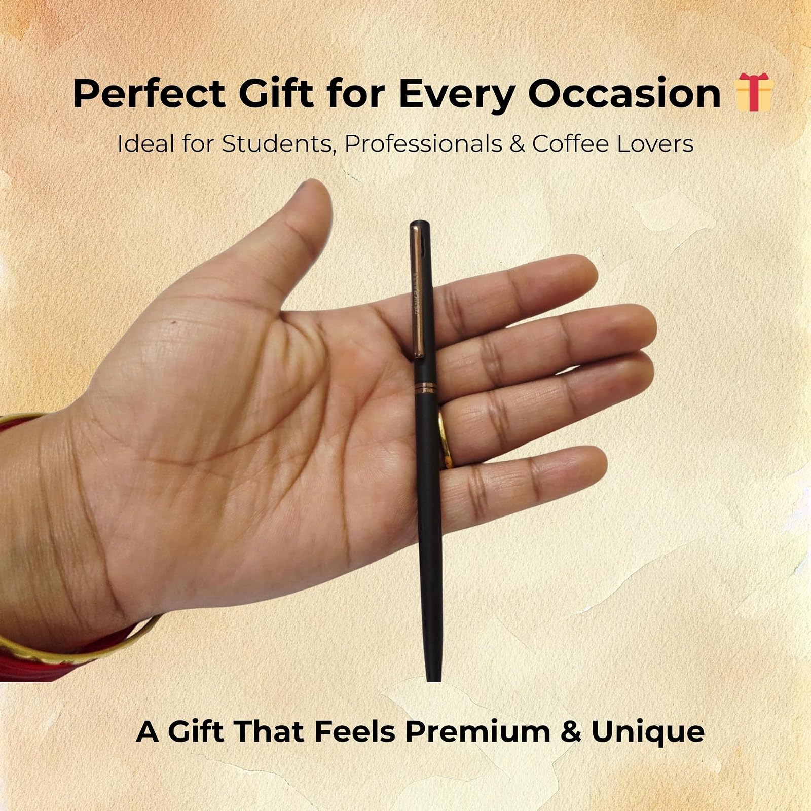 Brew Write Coffee Roller Ball Pen | Premium Slim Metal Pen | Smooth Writing Executive Pen | Coffee Inspired Luxury Gift Pen with Box for Men & Women - Chocolate Brown — photo 7