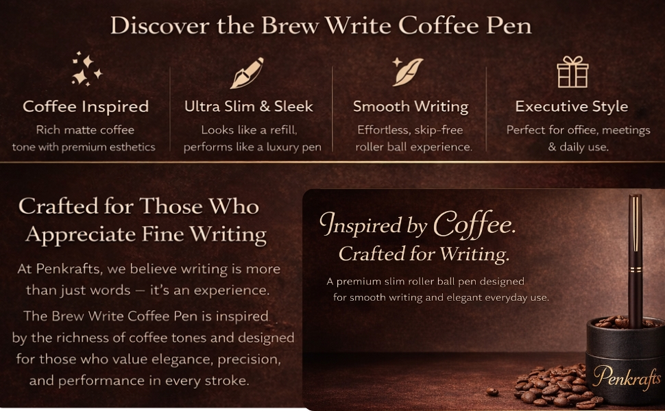Brew Write Coffee Roller Ball Pen — detail 4