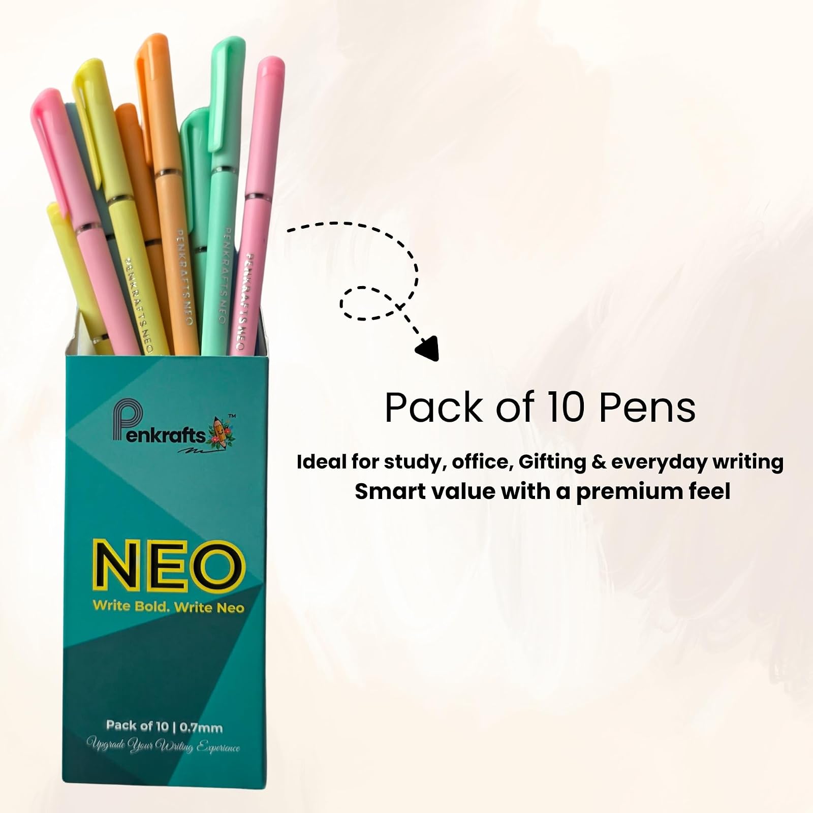 Combo Pack of 3 Writing Pens | NEO, AERO & Silk | Ultra Smooth Ball Pens | Blue Ink | 0.5 & 0.7 mm | Pack of 30 Pens for School Office Home & Gifting | Blue Ink Pen Set — photo 3