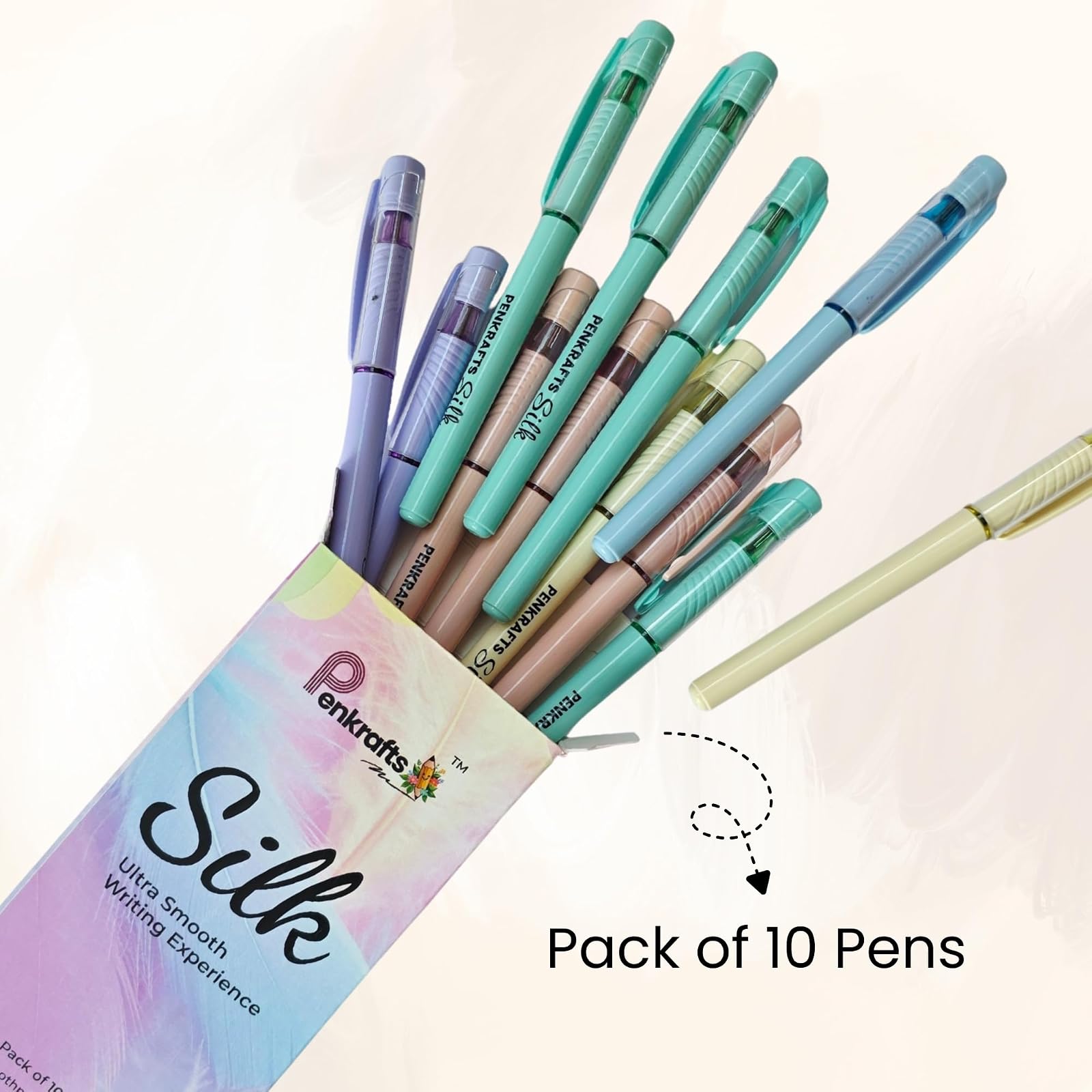 Combo Pack of 3 Writing Pens | NEO, AERO & Silk | Ultra Smooth Ball Pens | Blue Ink | 0.5 & 0.7 mm | Pack of 30 Pens for School Office Home & Gifting | Blue Ink Pen Set — photo 8