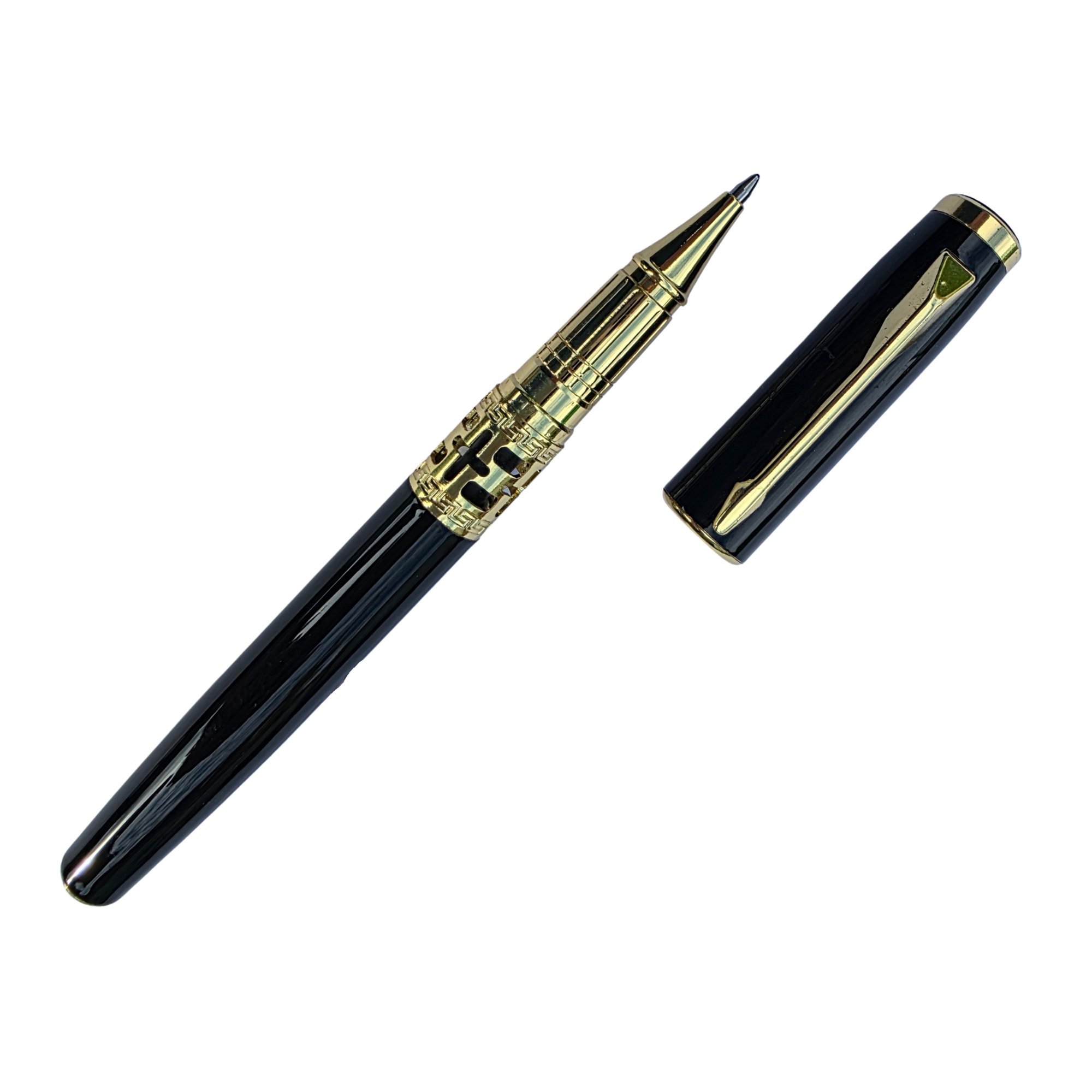 Infinity Cut Luxury Roller Pen – Premium Professional Writing Pen for Office, Business & Gift | Smooth Writing Refillable Pen (Gold)