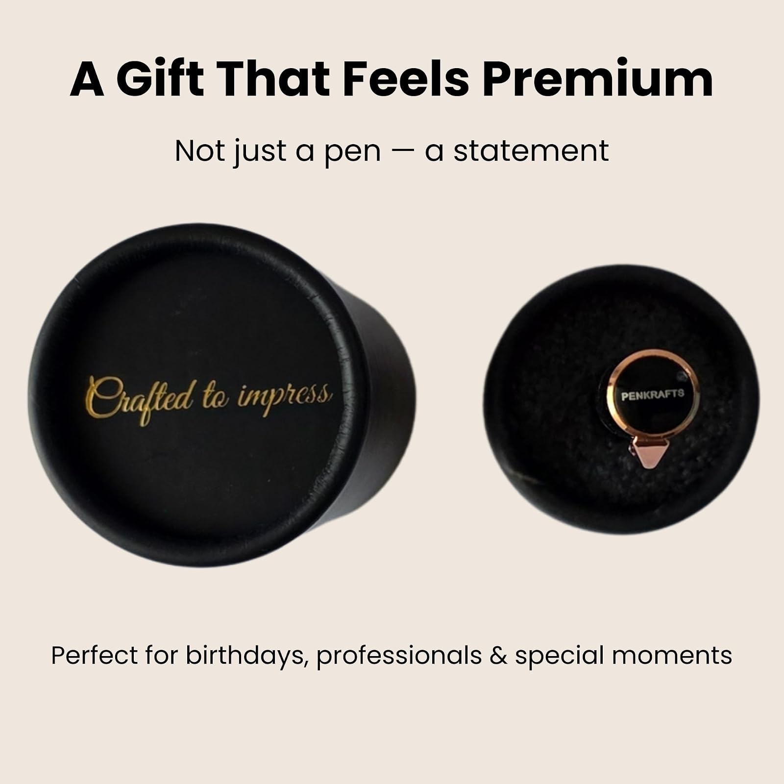 Infinity Cut Luxury Roller Pen – Premium Professional Writing Pen for Office, Business & Gift | Smooth Writing Refillable Pen (Rose Gold) — photo 9