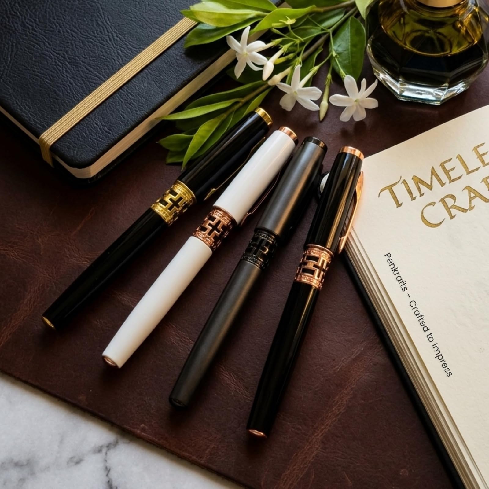 Infinity Cut Luxury Roller Pen – Premium Professional Writing Pen for Office, Business & Gift | Smooth Writing Refillable Pen (Rose Gold) — photo 10
