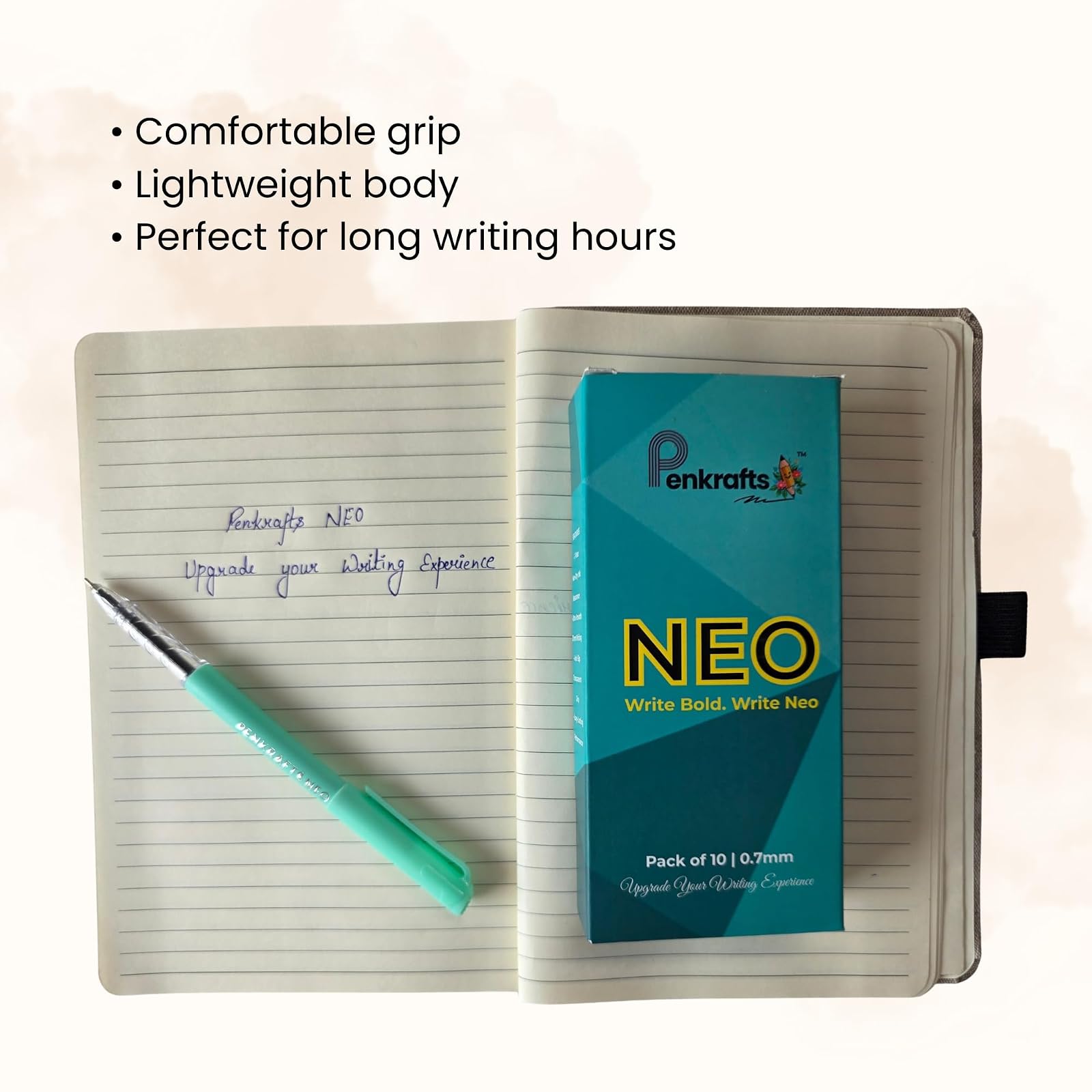 NEO Bold Smooth Writing Pen | 0.7 mm Tip | Premium Soft Touch Body | Stylish Everyday Pen | Pack of 10 | 1 Year Non-Dry Ink Assurance — photo 9