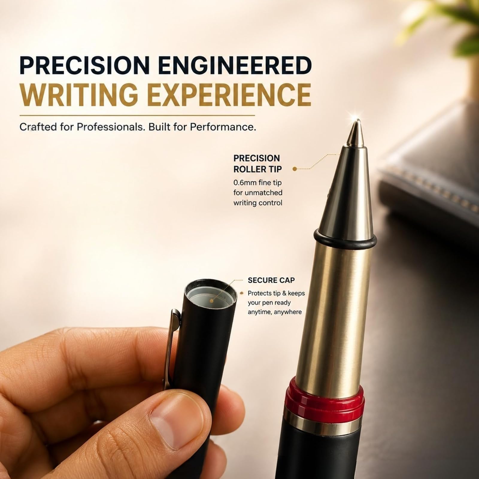 Prime Series Premium Roller Pen for CA | Luxury Executive Metal Pen | Refillable Smooth Writing Pen for Chartered Accountants, Finance Professionals & Corporate Gifting — photo 3