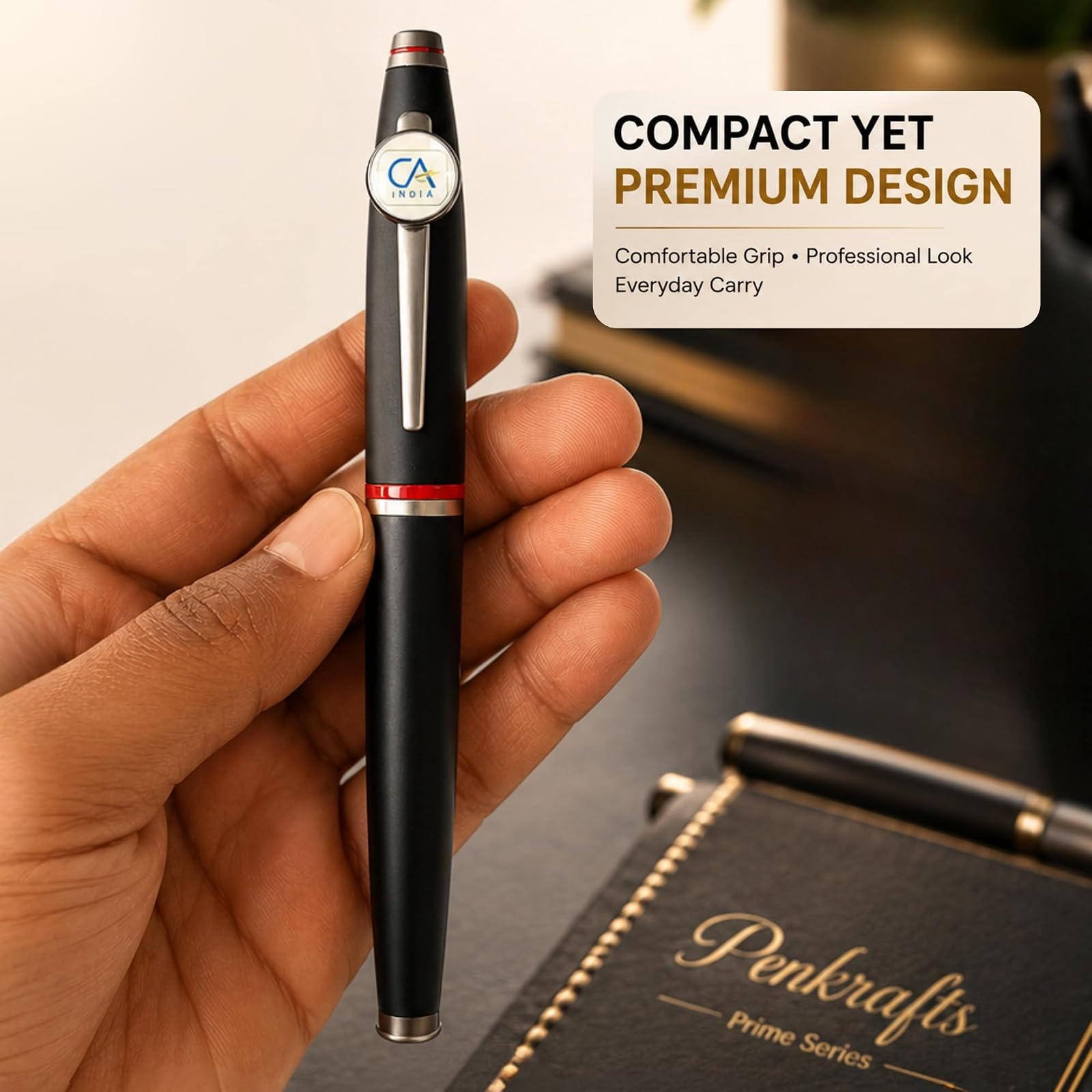 Prime Series Premium Roller Pen for CA | Luxury Executive Metal Pen | Refillable Smooth Writing Pen for Chartered Accountants, Finance Professionals & Corporate Gifting — photo 7