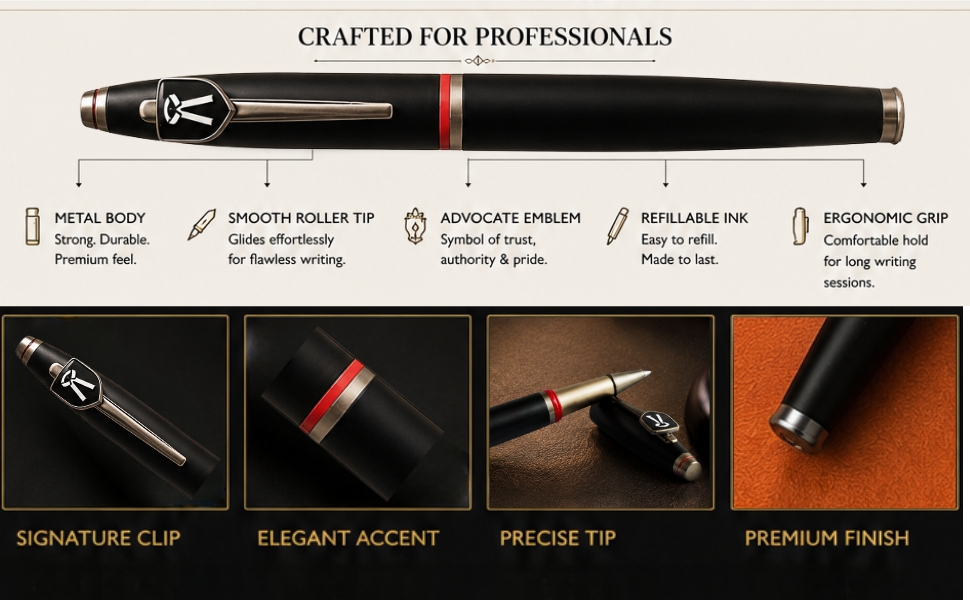 Prime Series Luxury Roller Pen for Lawyers & Advocates — detail 3