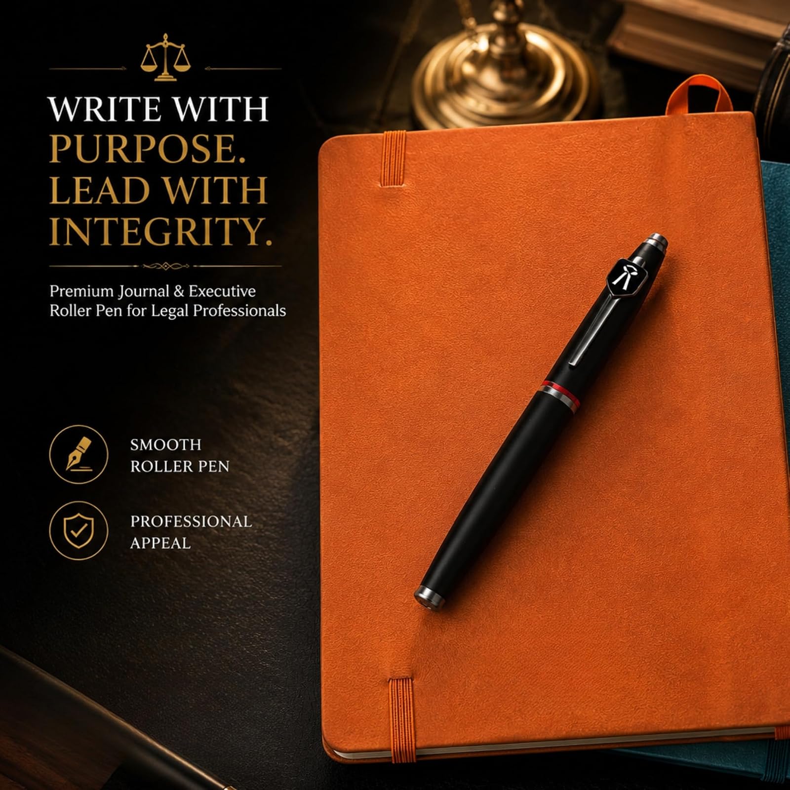 Prime Series Luxury Roller Pen for Lawyers & Advocates | Premium Executive Metal Pen | Refillable Writing Pen for Legal Professionals & Corporate Gifting — photo 5