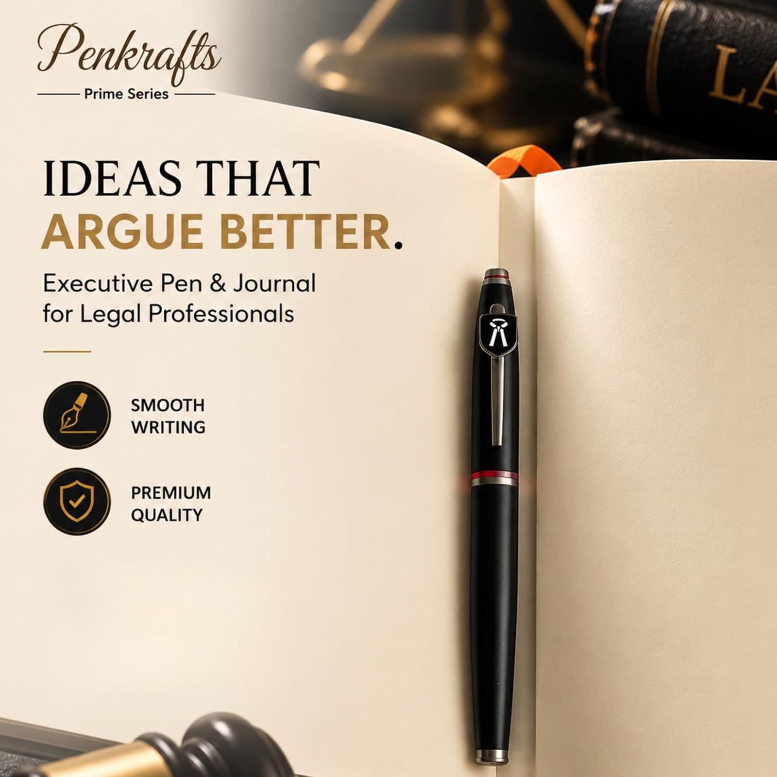 Prime Series Luxury Roller Pen for Lawyers & Advocates | Premium Executive Metal Pen | Refillable Writing Pen for Legal Professionals & Corporate Gifting — photo 8