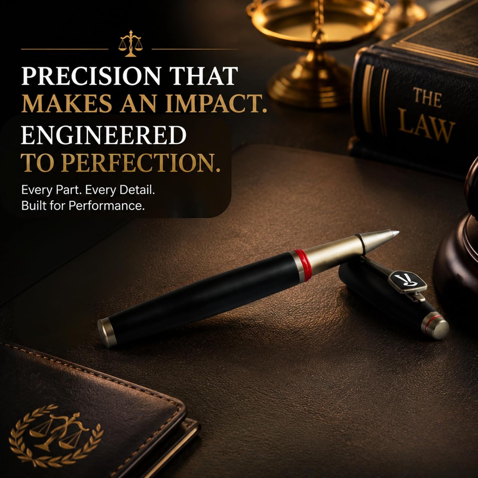Prime Series Luxury Roller Pen for Lawyers & Advocates | Premium Executive Metal Pen | Refillable Writing Pen for Legal Professionals & Corporate Gifting — photo 9