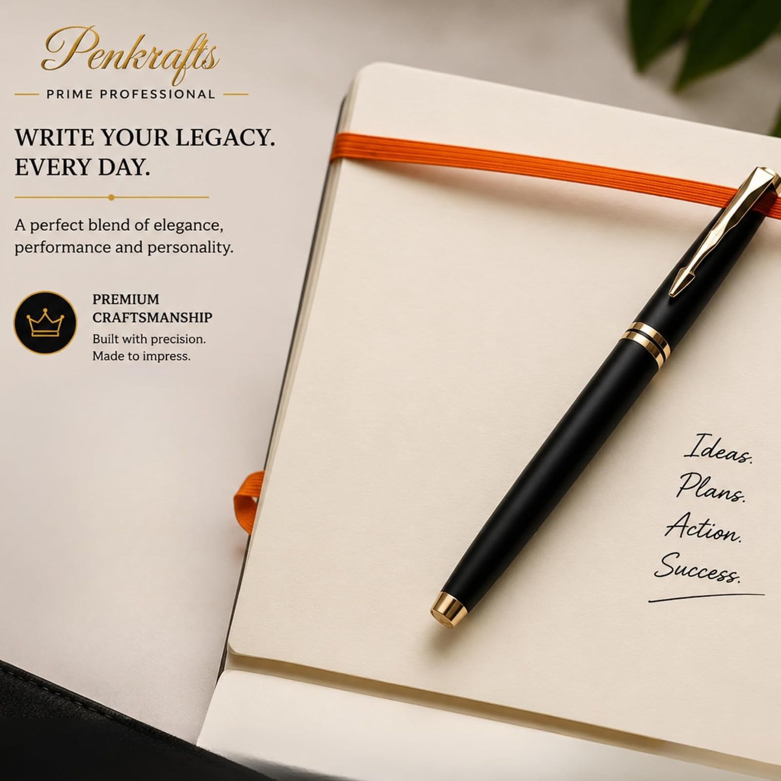 Prime Professional Premium Roller Pen | Luxury Executive Metal Pen | Refillable Smooth Writing Pen for Office, Corporate Gifting, Business Professionals & Daily Executive Use — photo 3