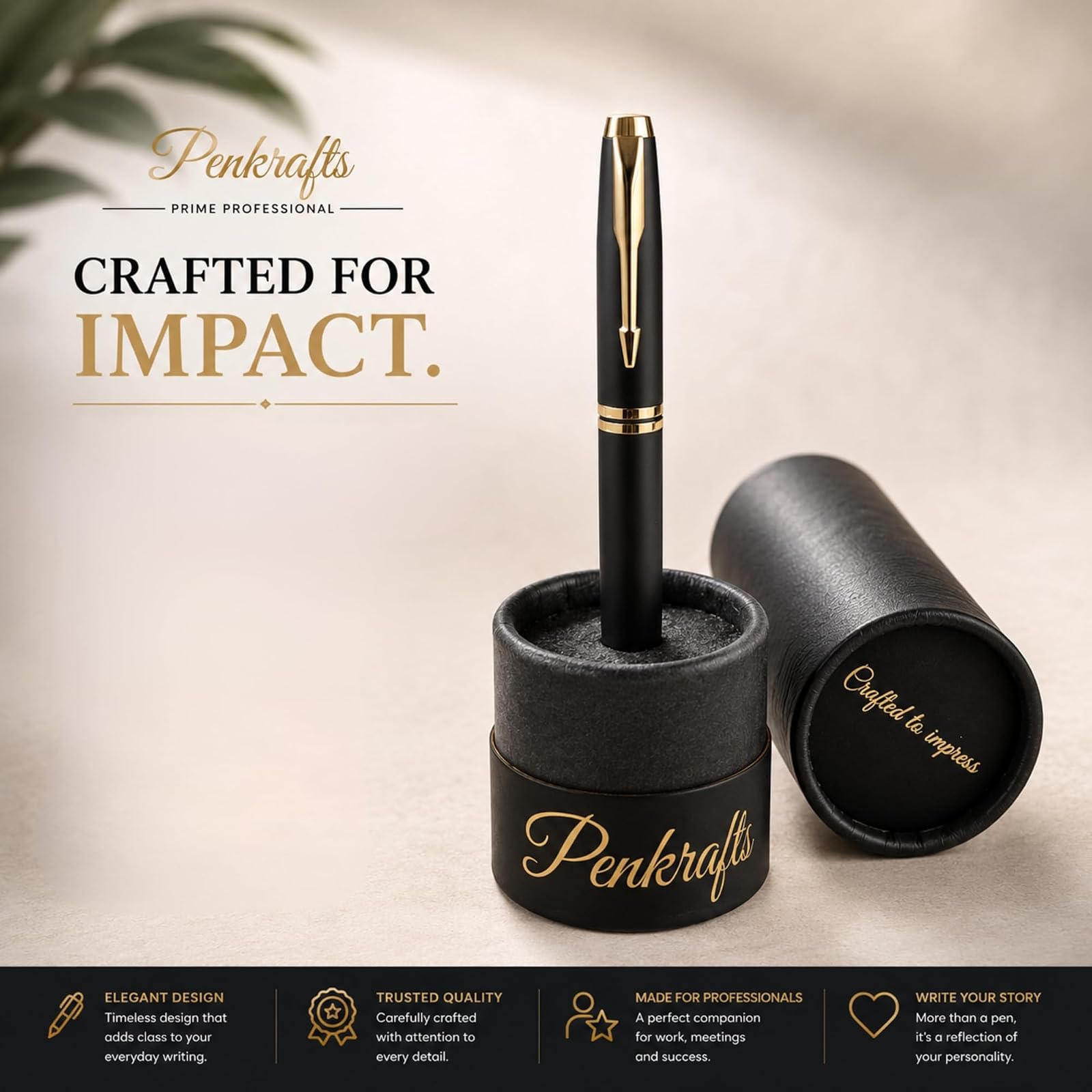 Prime Professional Premium Roller Pen | Luxury Executive Metal Pen | Refillable Smooth Writing Pen for Office, Corporate Gifting, Business Professionals & Daily Executive Use — photo 4