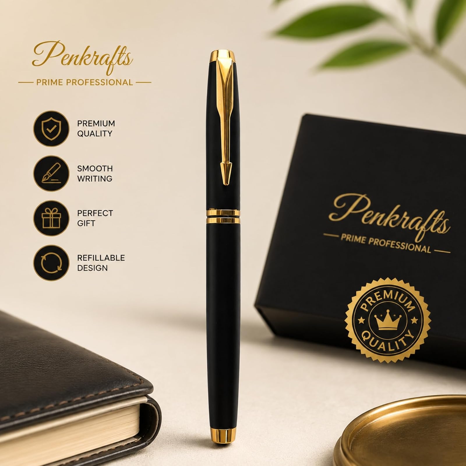 Prime Professional Premium Roller Pen | Luxury Executive Metal Pen | Refillable Smooth Writing Pen for Office, Corporate Gifting, Business Professionals & Daily Executive Use — photo 10
